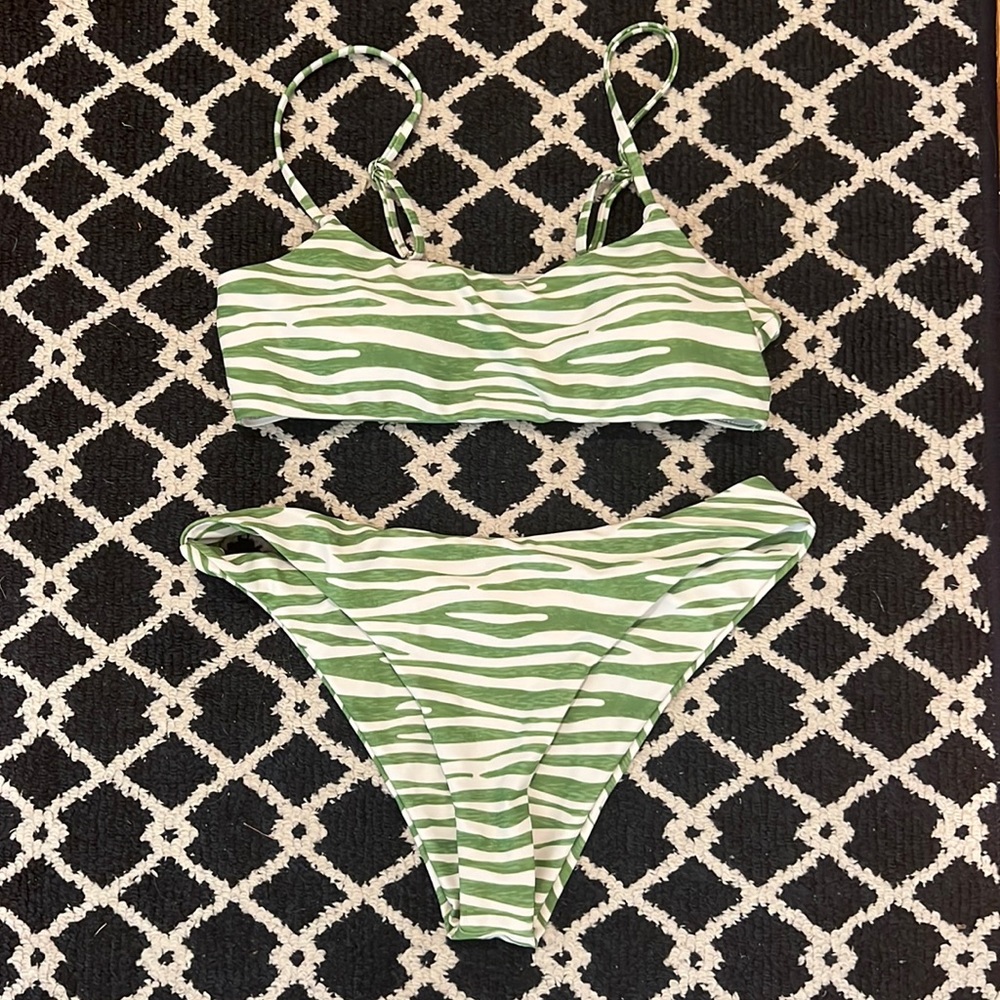Green Print Bikini